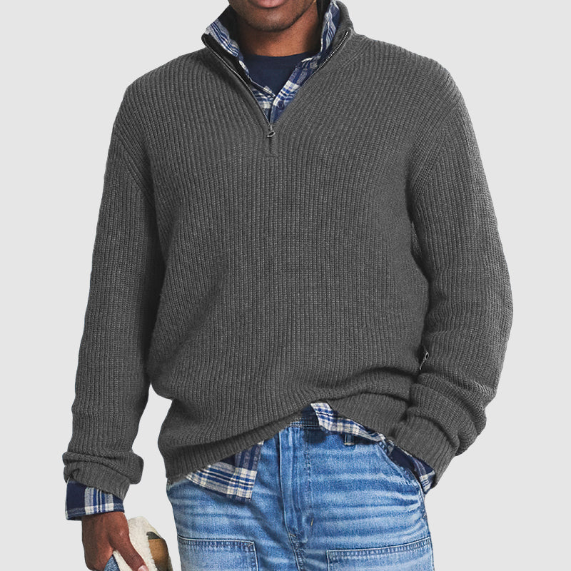 Hannes Casual Sweater met rits