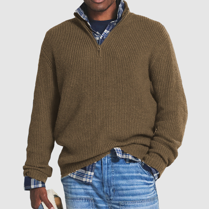 Hannes Casual Sweater met rits